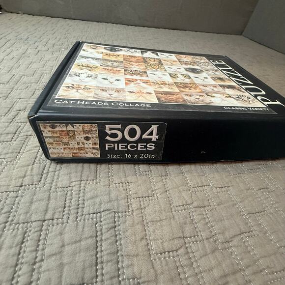 Cat Faces Heads Collage Jigsaw Puzzle 504 Pieces 16x20 - Picture 6 of 8